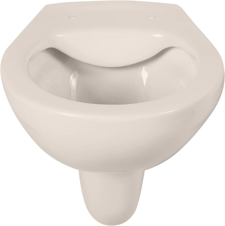 Calmwaters® Hänge WC spülrandlos in Pergamon, Wand-WC mit Abgang waagerecht, Tiefspül WC ohne Spülra