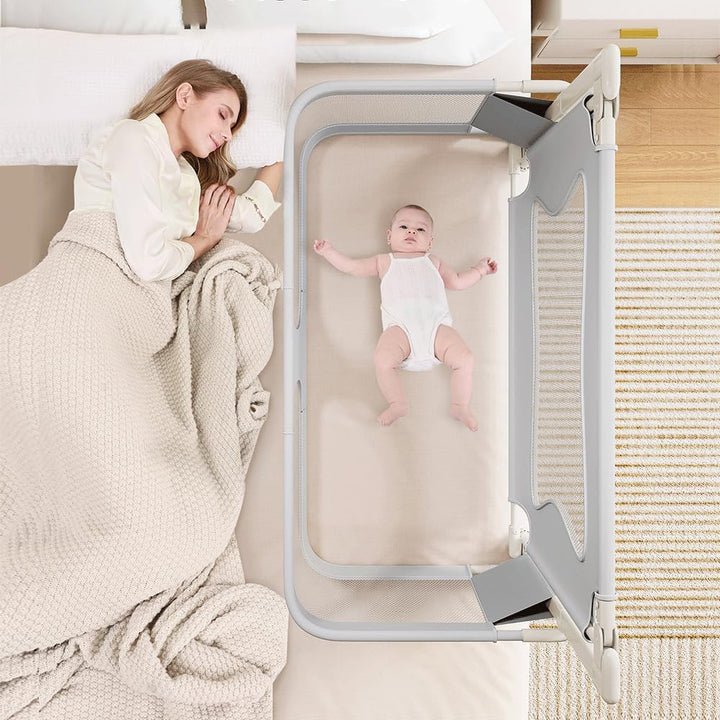 OHMG Bettgeländer,Sicherheitsgitter für Kinder,Sicherheitsgitter für Bett,höhenverstellbar,tragbar,B