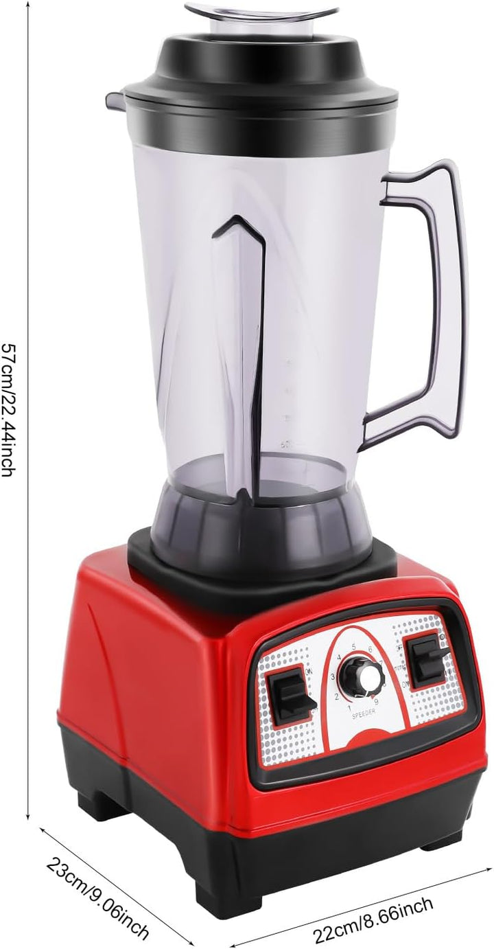 2000W Standmixer 4L Mixer Hochleistungsmixer mit 9 Einstellbaren Geschwindigkeiten, Standmixer Smoot