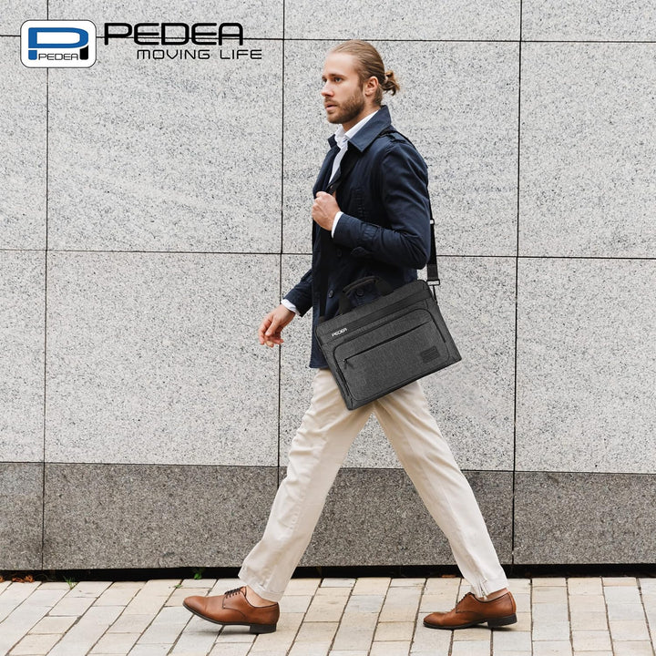 Pedea Laptoptasche URBAN-NICE Notebook Umhängetasche mit Tablet Fach, grau 17,3 Zoll Urban-Nice 17,3