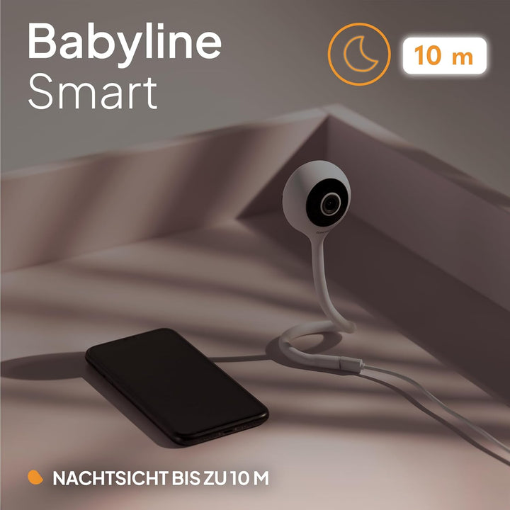 LIONELO Babyline Smart elektronisches Babyphone,Baby Camera Wi-Fi,Mobile Applikation,Bewegungs Geräu