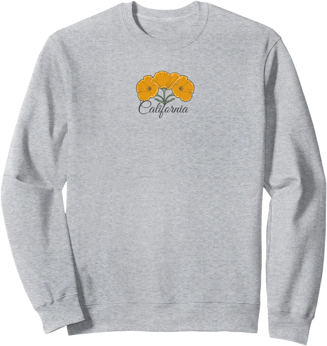 California Poppies Picture & Text Sweatshirt