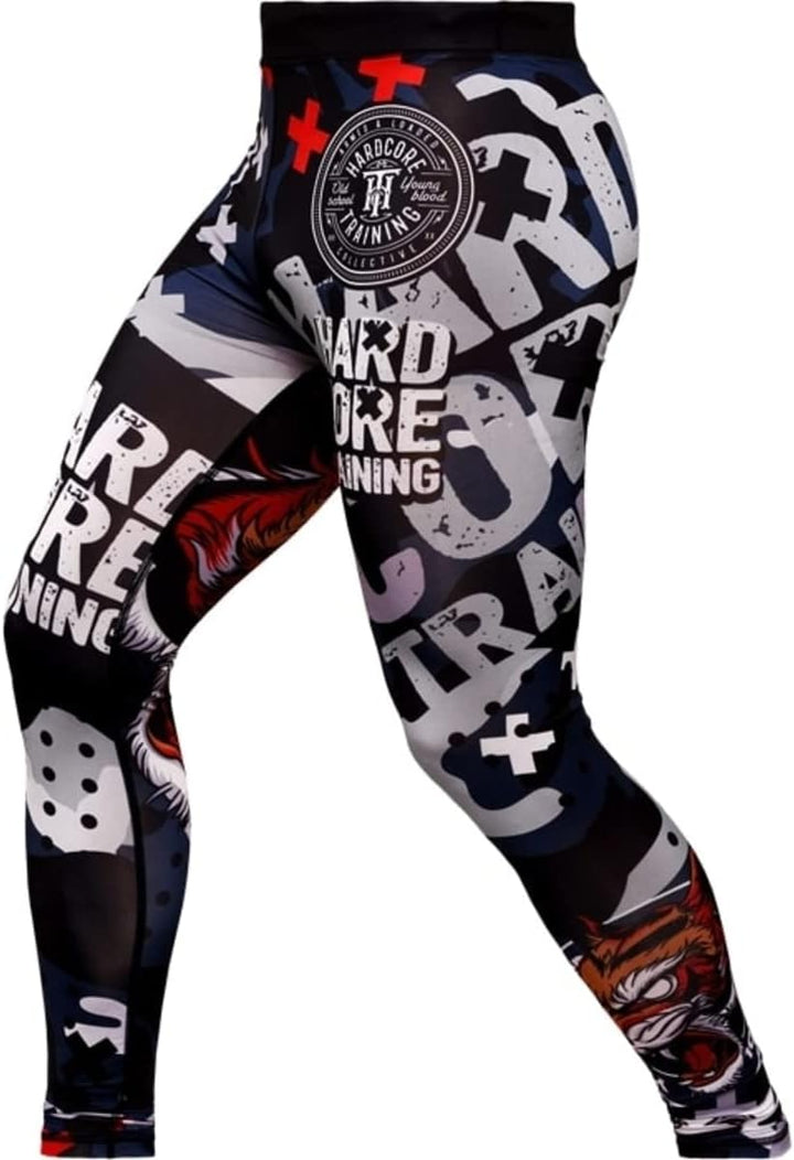 Hardcore Training Herren Compression Pants Kompressionshose Leggings Sportkleidung Grappling MMA Kam