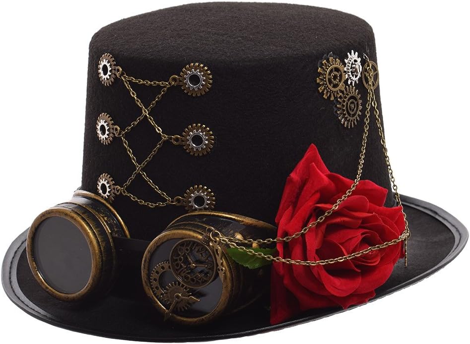 GRACEART Steampunk Hut Zylinder mit Brille