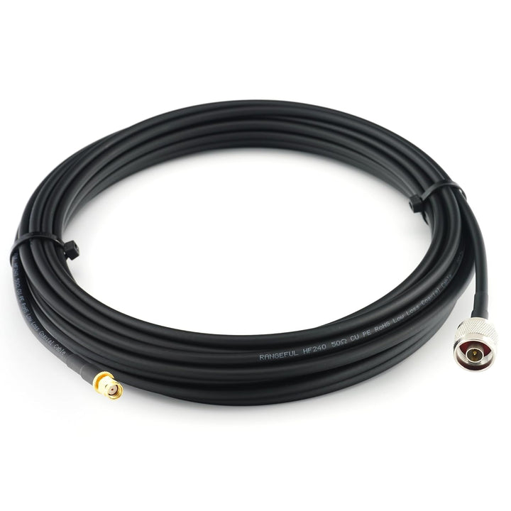 7m RP-SMA Stecker auf N Stecker Koaxialkabel — 7 Meter Verlustarmes HF-240 (LMR 240 Äquivalent) Ante