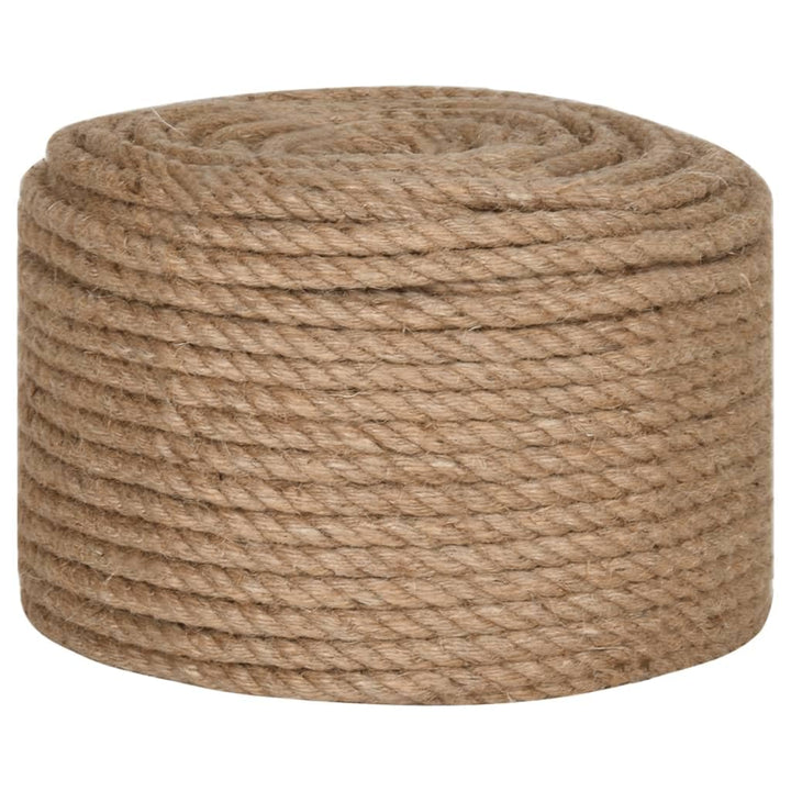 vidaXL Seil 100% Jute 14 mm 100 m Naturhanf Hanfseil Juteseil Tau Leine Schnur 100 m/14 mm, 100 m/14