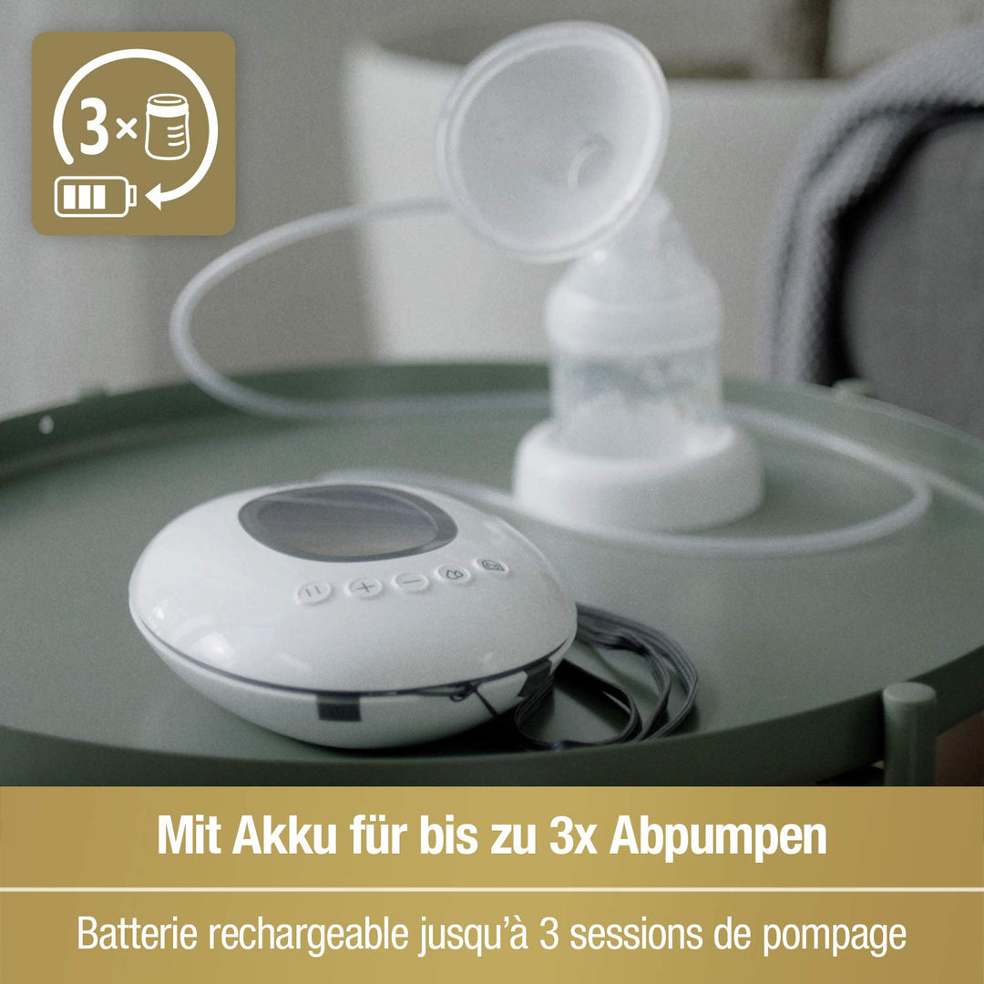 NUK Nature Sense elektrische Milchpumpe mit Akku, LCD-Display und Memory Funktion, inkl. Muttermilch