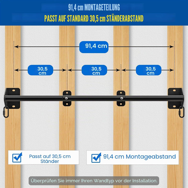 Kipika schwere Wand-Klimmzugstange, Türrahmen-Klimmzugstange für Heim-Fitnessstudio Krafttraining fü