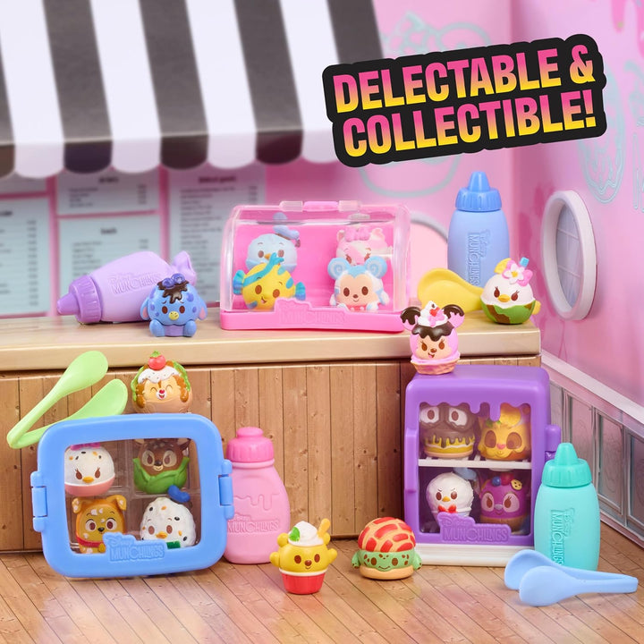 Just Play Disney Munchlings Mini Munch-Vitrinen, 7-teilig, 2,5 cm grosse Überraschungsfiguren zum Sa
