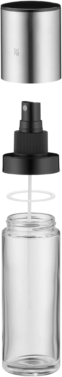 WMF Basic Essig- Olsprüher 125ml, Essig-Sprühflasche, Öl-Sprühflasche mit Glasbehälter, Cromargan Ed