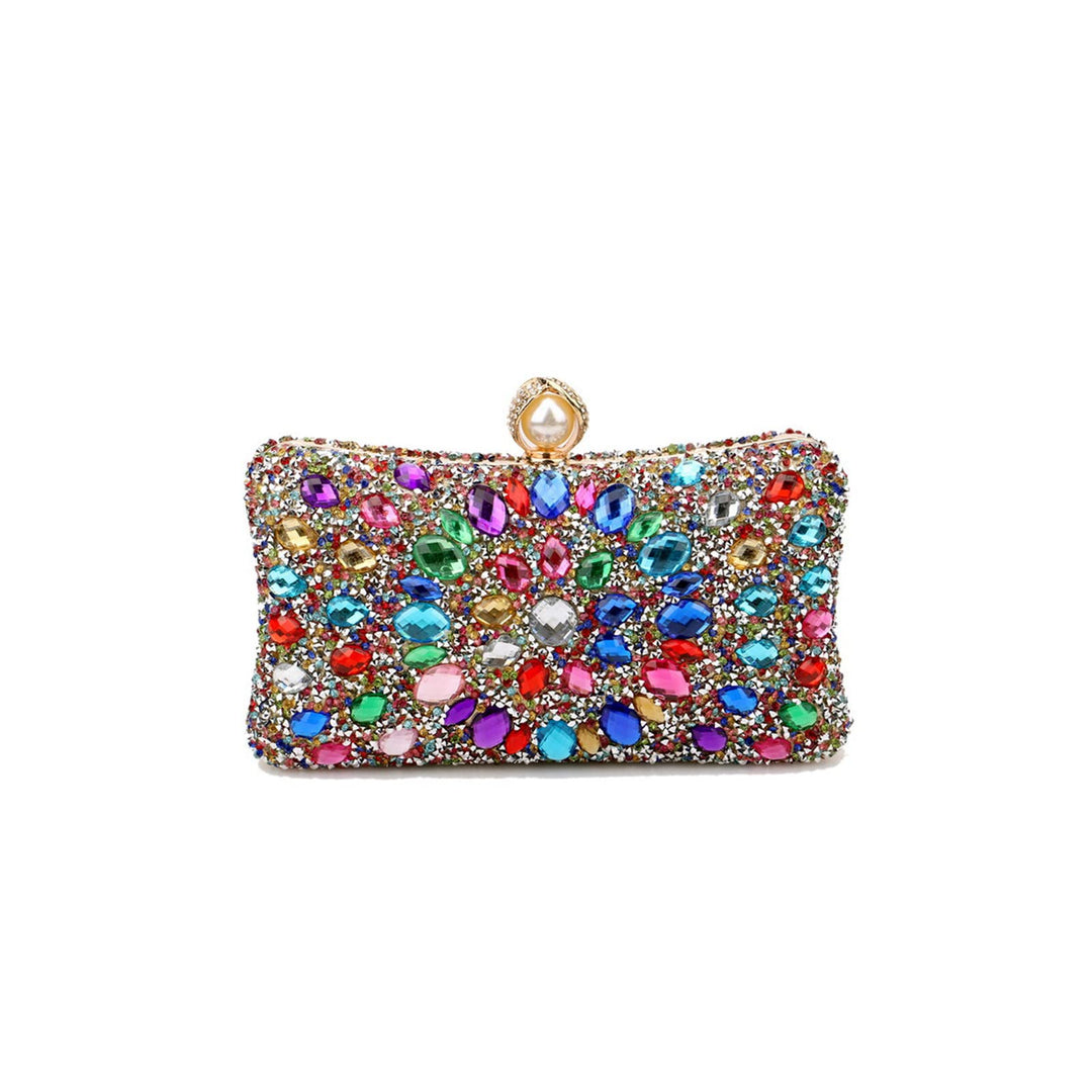 CORIOS Strass Clutch für Damen Shiny Abendtasche Diamant Clutch Tasche Kette Schultertasche Elegante