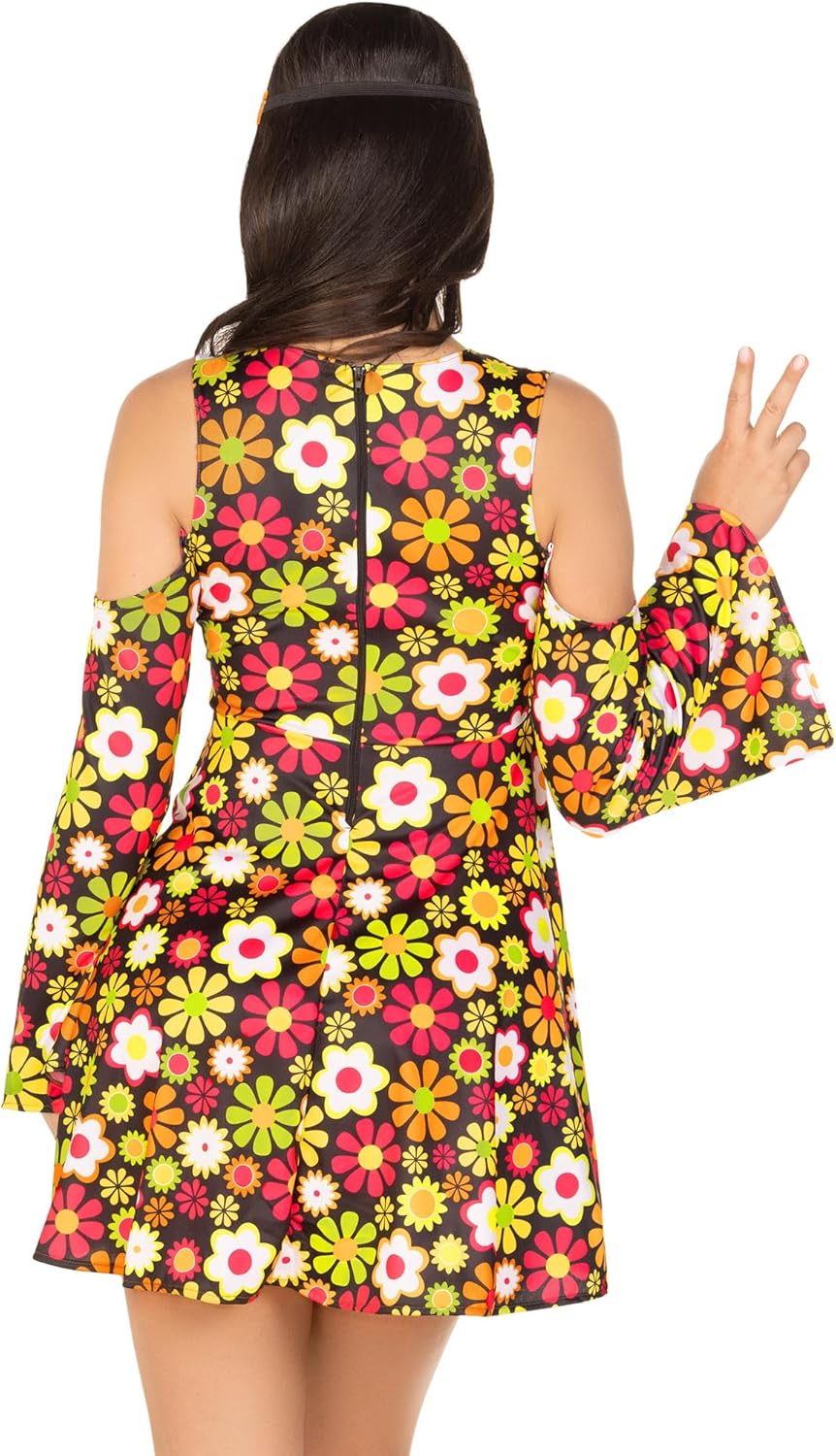 LEG AVENUE Damen starflower hippie Kost me, Mehrfarbig, Grösse: S (EUR 36), Grösse: S (EUR 36)