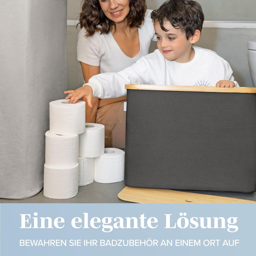 Lonbet - Toilettenpapierkorb - Toilettenpapieraufbewahrung - Der ultimative Badezimmer-Organizer - B