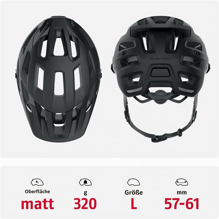 ABUS MTB-Helm Moventor 2.0 - komfortabler Fahrradhelm fürs Gelände - All-Mountain-Helm - für Damen u