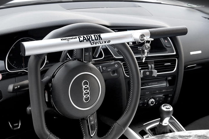 Kleinmetall 60230700 Carlok Deluxe Auto Diebstahlsicherung Lenkradkralle Absperrstange, Silber