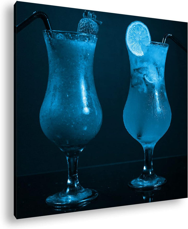 deyoli Dark appetitliche Cocktails Format: 40x40 Effekt: Zeichnung als Leinwandbild, Motiv auf Echth