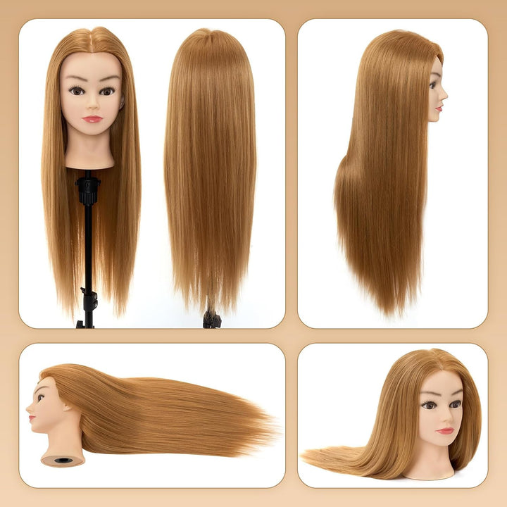 Neverland 26" Frisierkopf Friseur 60% Echthaar Haar Übungskopf Puppenkopf Friseurkopf Ausbildung Kop