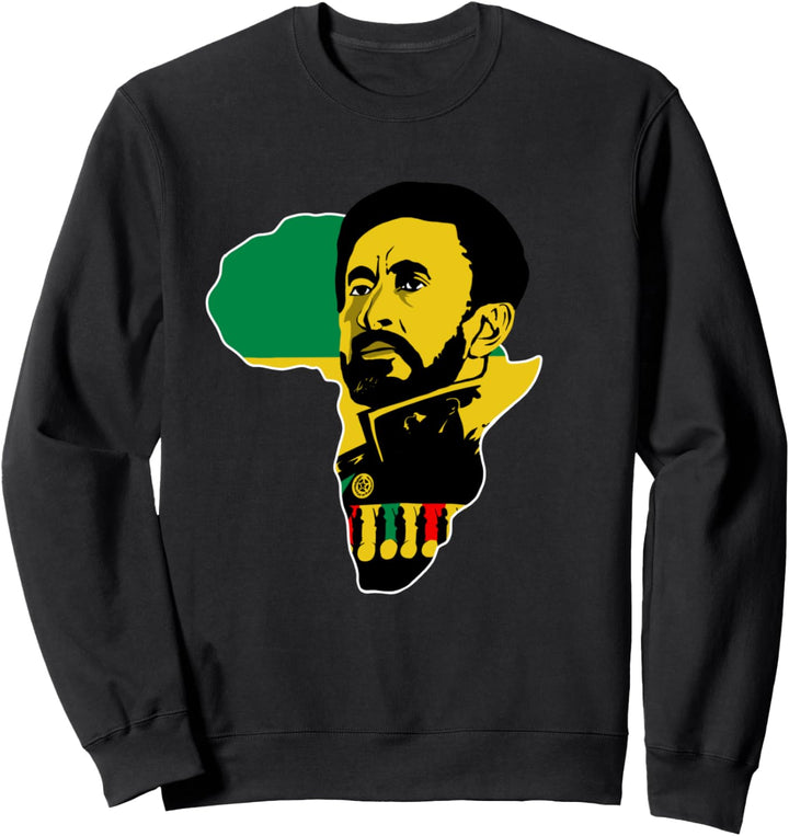 Emperor Haile Selassie Ethiopian Emperor Selassie Rasta Sweatshirt