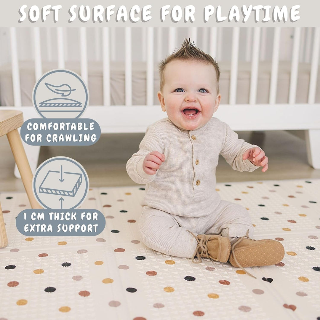Bubba Bear Babymatte Kindermatte Baby Spielmatte 200x150x1cm, Wendefähige und ungiftige Dicke Faltba