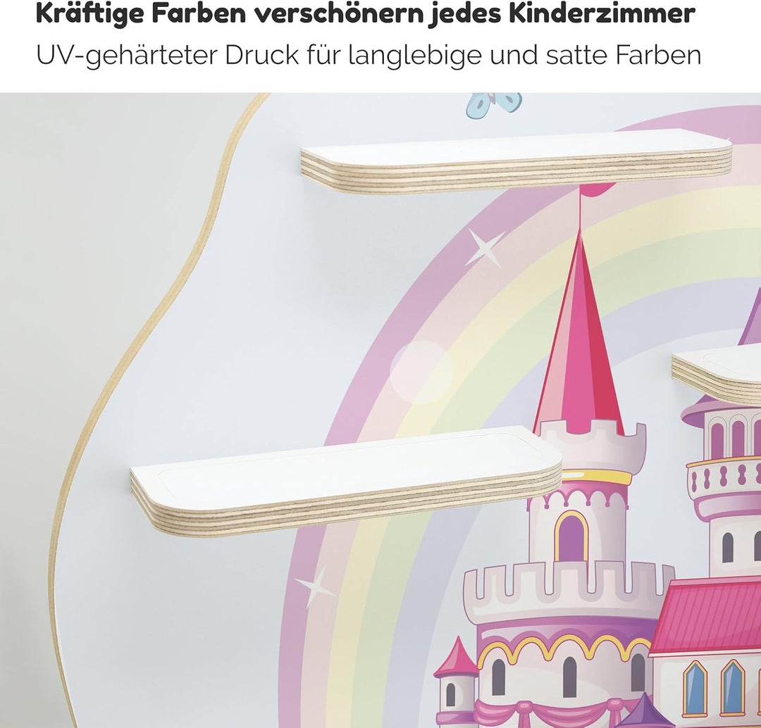 stadtecken Holzregal für Musikbox I Geeignet für die Toniebox und ca. 50 Tonies I Perfekte Tonie Auf