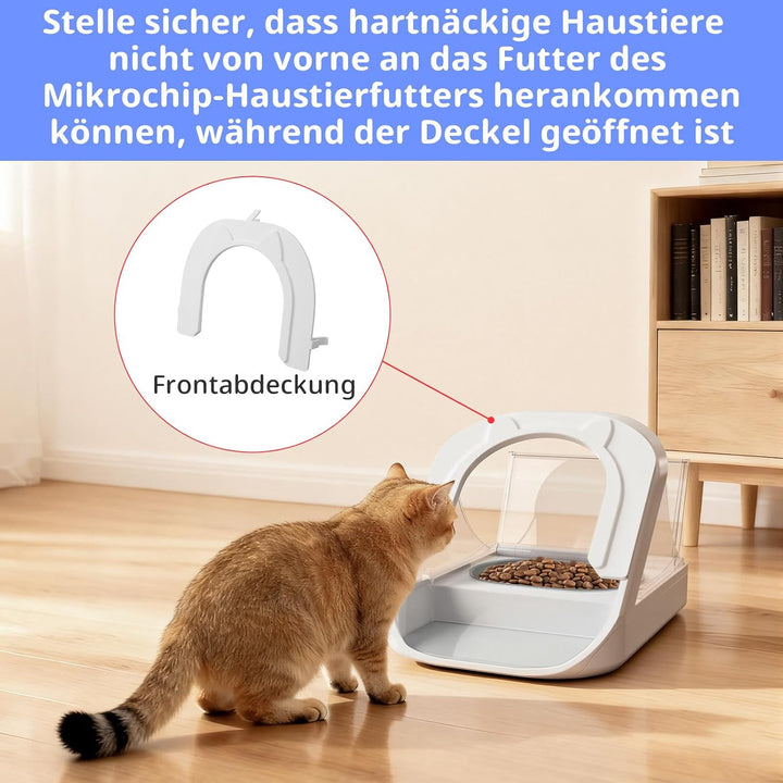 Aufsteckbare Haube, Vordere Abdeckung für Mikrochip-Futterautomat für Katzen, Hartnäckige Haustiere