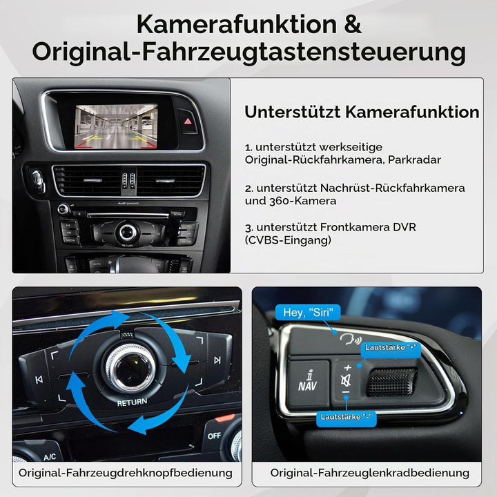 Road Top Retrofit Kit Decoder mit drahtlosem Apple CarPlay Android Auto Interface für Audi S4 S5 A4