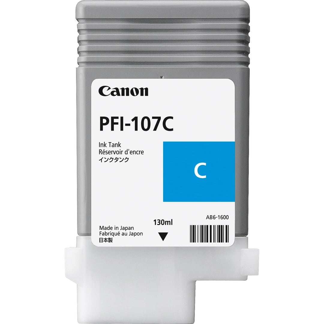 Canon PFI-107C Tinte cyan Standardkapazität 130ml 1er-Pack, 6706B001AA Single