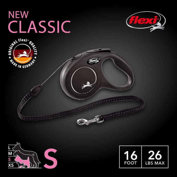 Flexi Classic Roll-Hundeleine (Seil), ergonomisch, langlebig und verhedderungsfrei, für Hunde bis zu