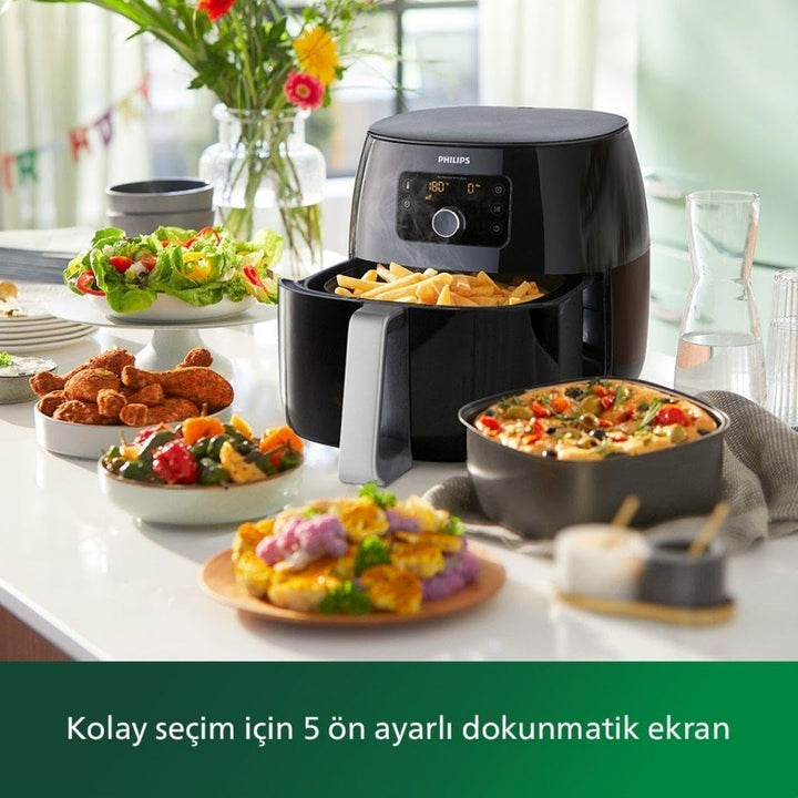Philips Premium Airfryer XXL - 7.3L, Fritteuse ohne Öl, Rapid Air und Fettentfernungstechnologie, Nu
