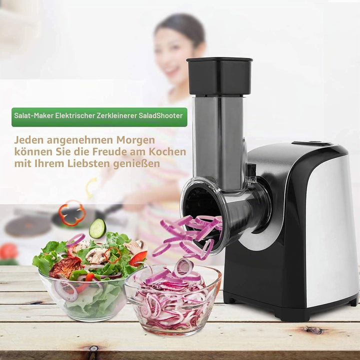 COOCHEER Elektrischer Gemüseschneider Gemüsehobel, 150W Elektrische Küchenreibe Zerkleinerer Gemüser