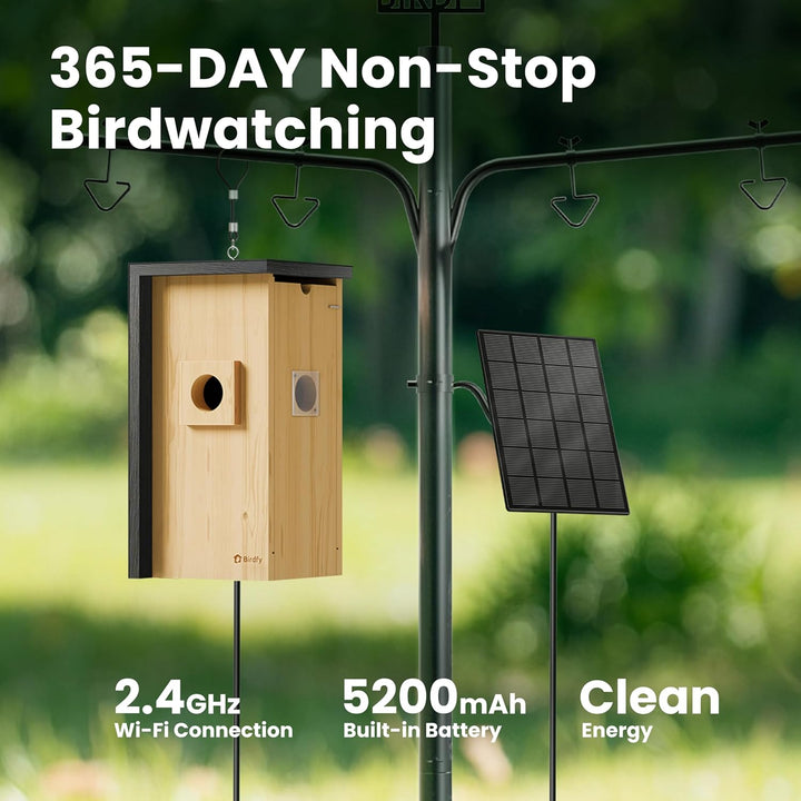 Birdfy Vogelhaus mit Kamera,Nistkasten mit Kamera, 2 Millionen Pixel Outdoor-Vogelhaus-Kamera, Echtz