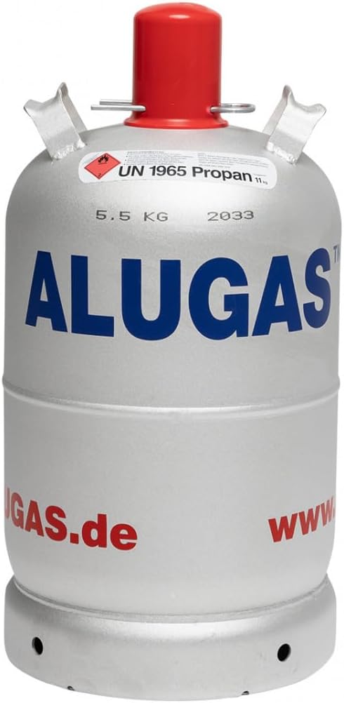 Bluecraft 2X Alu Propangas Flasche 11kg gefüllt inkl. Lecksuchspray