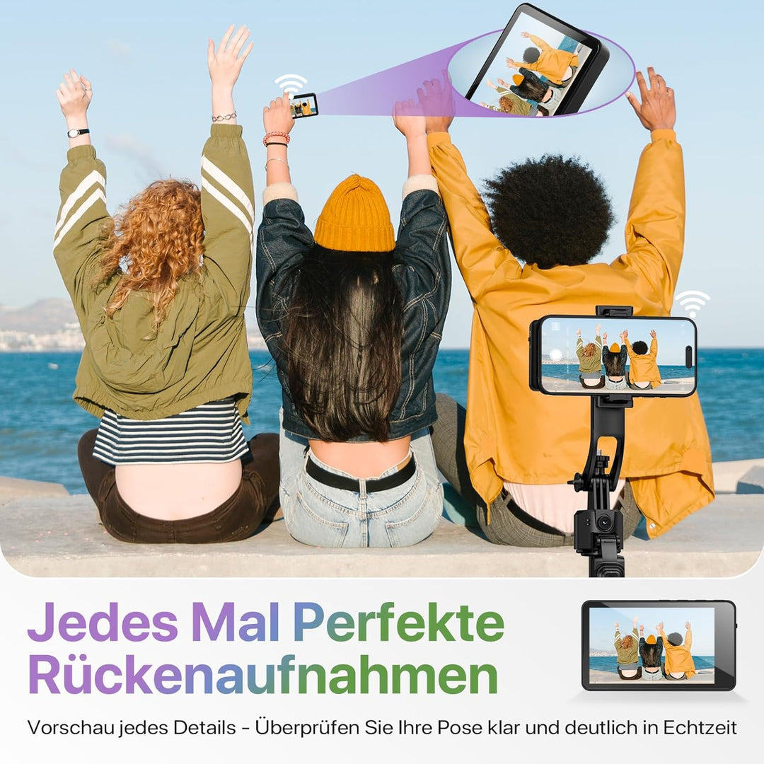 Moman Selfie Monitor Handy 3,97" für iPhone & Android, Handy Monitor Bildschirm Magnetisch für iPhon