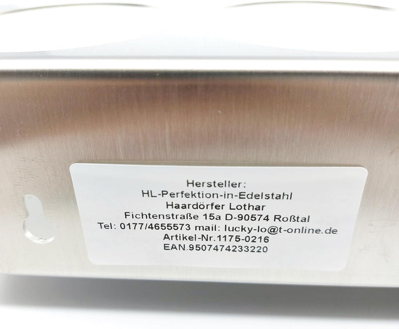 HL-Perfektion-in-Edelstahl Gewürzregal kompatibel für 5x Ankerkraut Korkengläser aus massiven Edelst