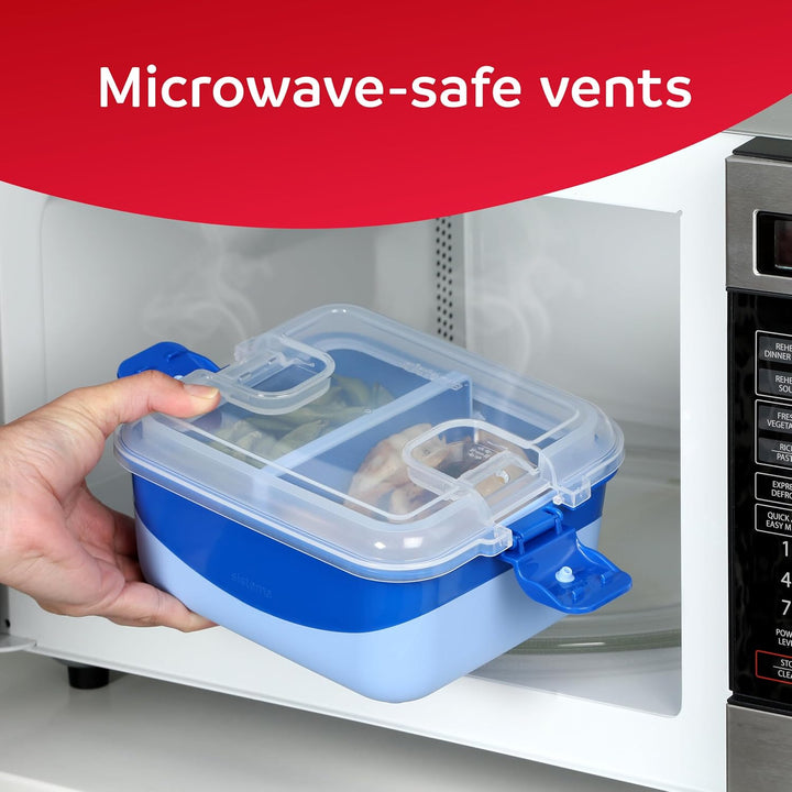 Sistema Heatables Microwave Food Containers | 1L | Leakproof Meal Prep Containers with Lids | 3 Coun