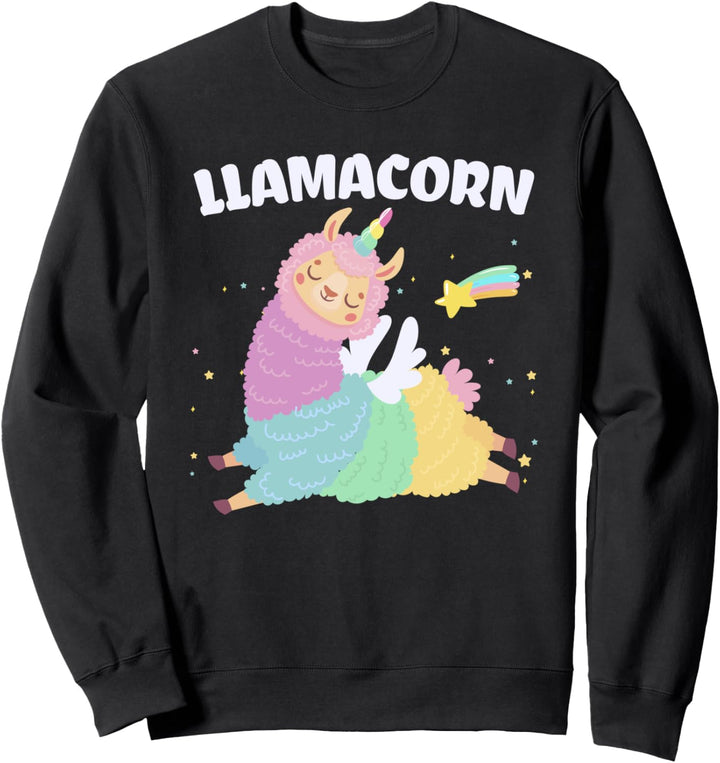 Llamacorn Funny Cute Llama Unicorn Design For Kids Girls Sweatshirt