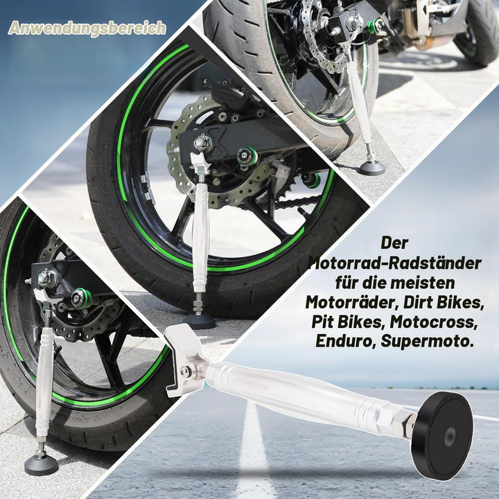 JFG RACING Motorrad-Radständer Nachrüstung, tragbar, vorne, hinten, Radständer, Paddock-Ständer, Ket