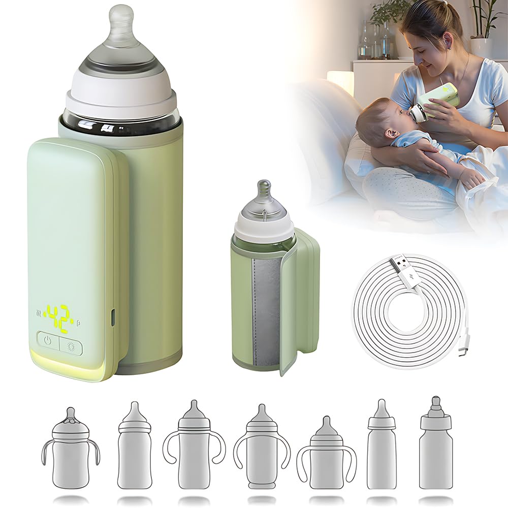 Flaschenwärmer Baby Unterwegs, HOVCEH Tragbarer Flaschenwärmer Baby, 8000mAh Dämmung Portable Bottle