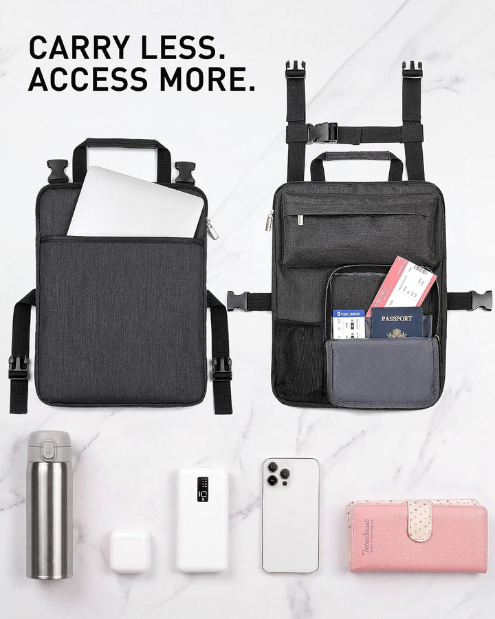 BS-VOG Über-Koffer-Organizer für Handgepäcktasche mit Getränkehalter | Packing Cubes für Koffer, ver