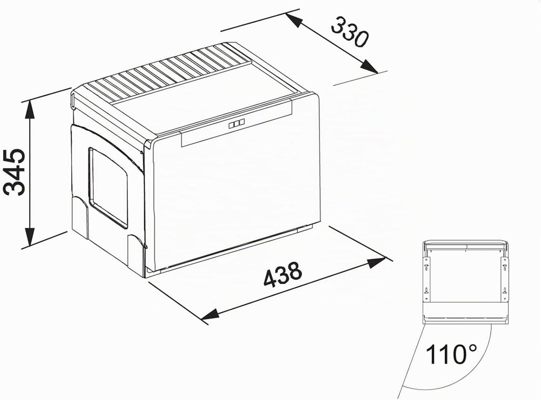 FRANKE Sorter Cube 50-134.0055.293 Einbau Abfallsammlsystem Mülleimer 30L
