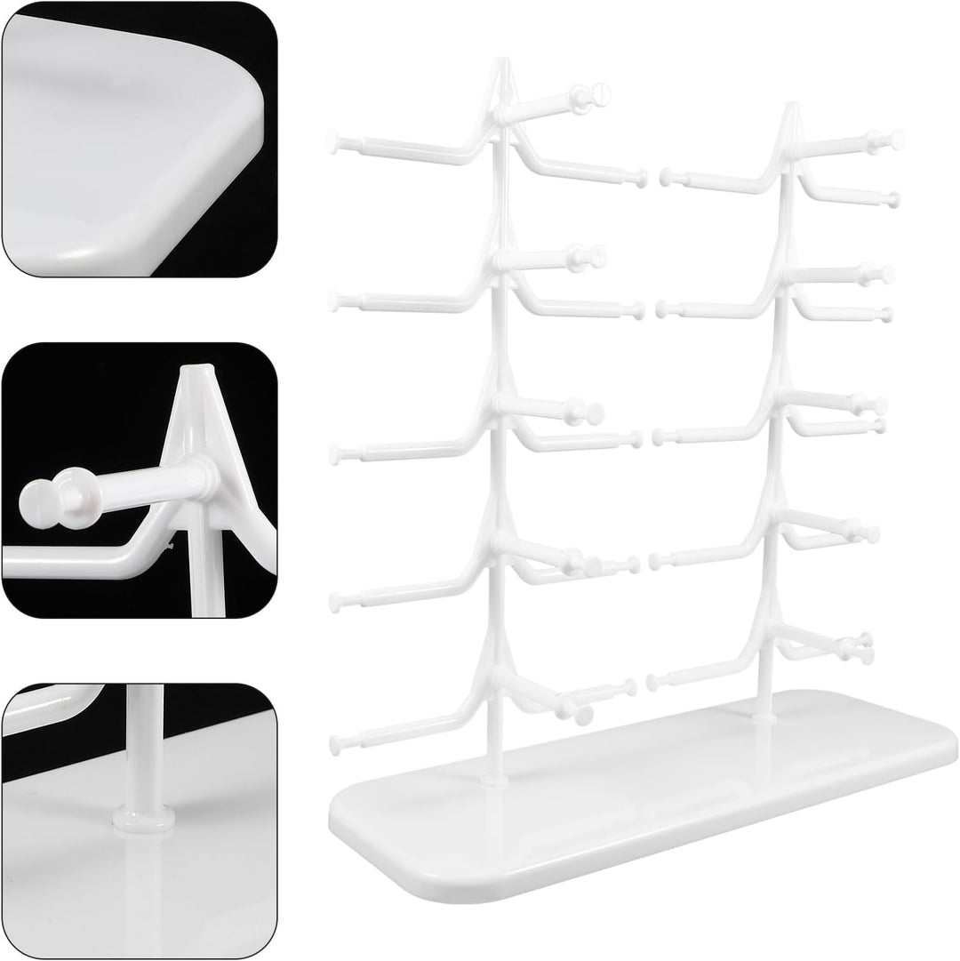 Brillenständer für 10 Brillen, Brillenablage Sonnenbrillen Rack Brillenaufbewahrung Organizer Präsen