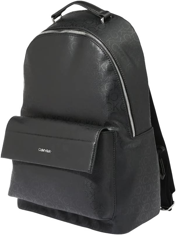 Calvin Klein Herren Minimalism Mono Flap Pckt Rucksack, Schwarz, Einheitsgrösse, schwarzes, Tek Bede