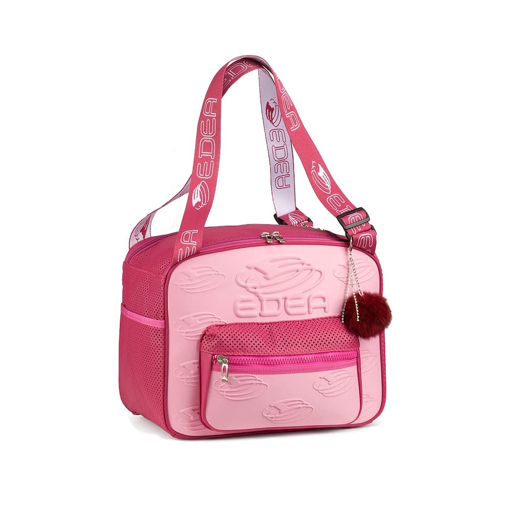 Edea Würfeltasche für Schlittschuhe, Fuxia-Farbe, Kombination aus weichem und geprägtem Hartpolyeste