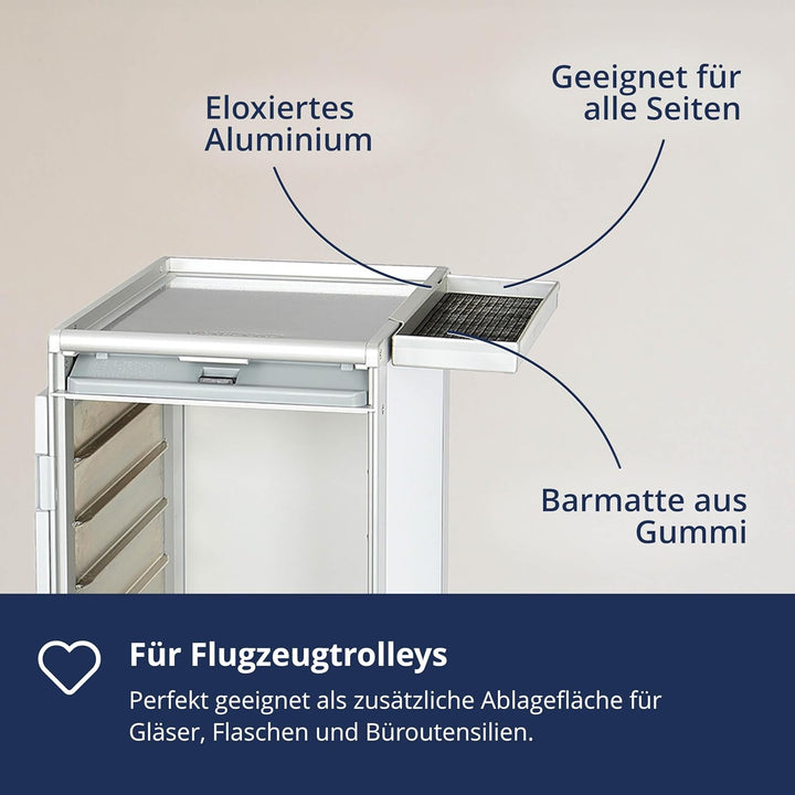 VanDeBord Flugzeugtrolley Sidebox 305x30 (inkl. Barmatte), Zubehör für Flugzeugtrolleys, Airline Tro