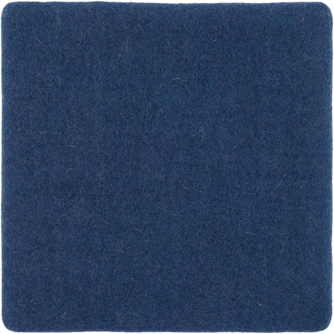 myfelt Flache Filz-Sitzauflage/Stuhlauflage - Alva - quadratisch, 36x36 cm, Dunkelblau, Dunkelblau