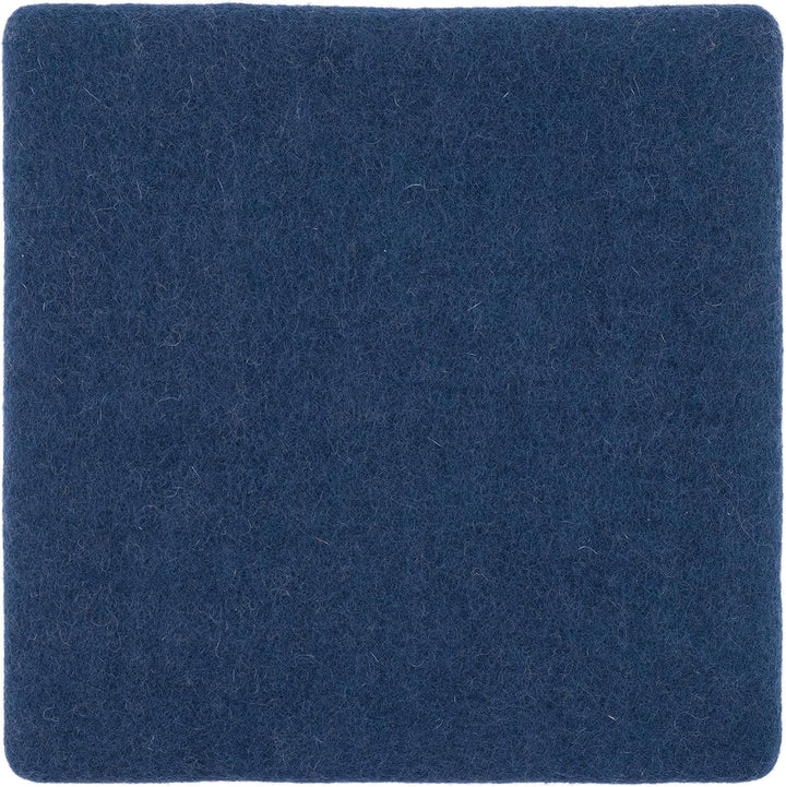 myfelt Flache Filz-Sitzauflage/Stuhlauflage - Alva - quadratisch, 36x36 cm, Dunkelblau, Dunkelblau