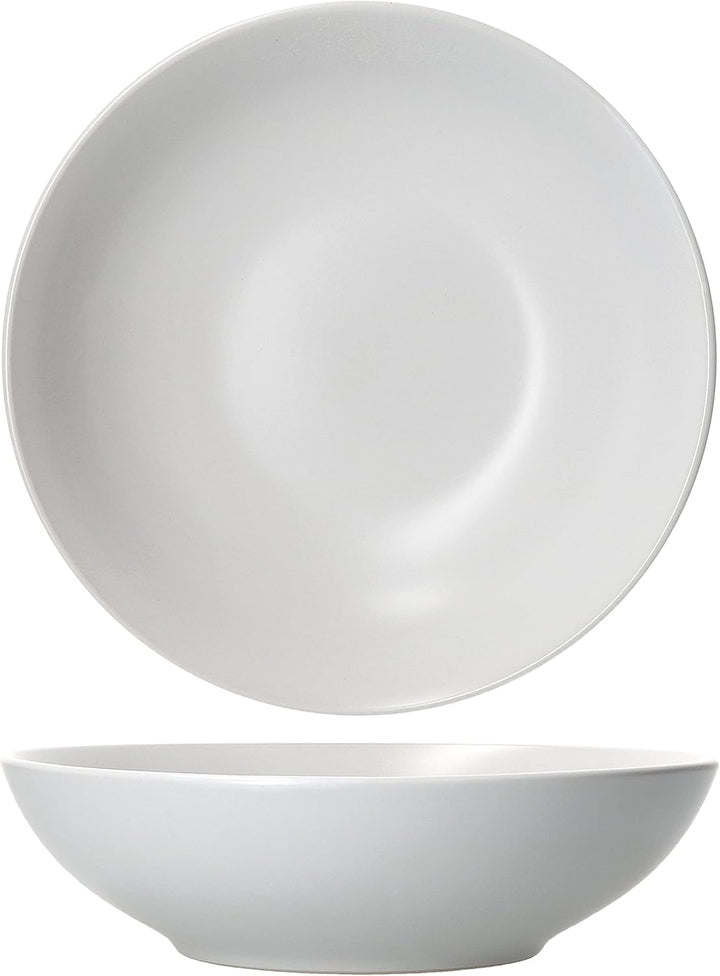 MamboCat Nero Bianco 4er Set Suppenteller tief I 550ml I Ø 20,5 cm I 4 Personen I weisses & schwarze