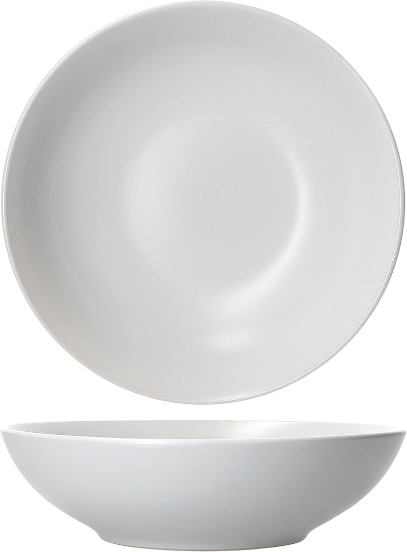 MamboCat Nero Bianco 4er Set Suppenteller tief I 550ml I Ø 20,5 cm I 4 Personen I weisses & schwarze