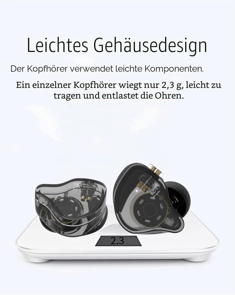 Yinyoo CCZ Melody Kabelgebundene Kopfhörer USB C Anschluss, leichte und Bequeme Ohrhörer mit 4N OFC-