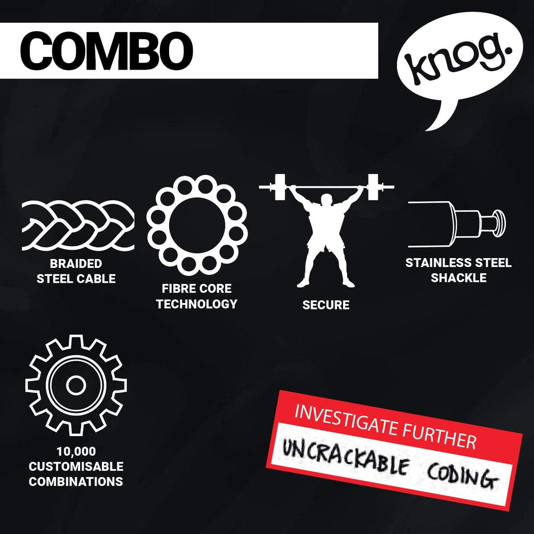 Knog Party Combo Kabelschloss Not mentioned Lime, Not mentioned Lime